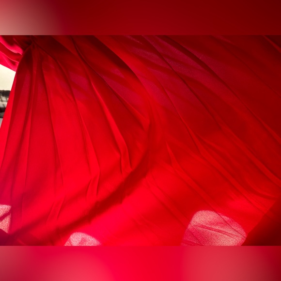 Vintage 70s or 80s fushia pleated dress with elastic waistband size 4 - Picture 8 of 10